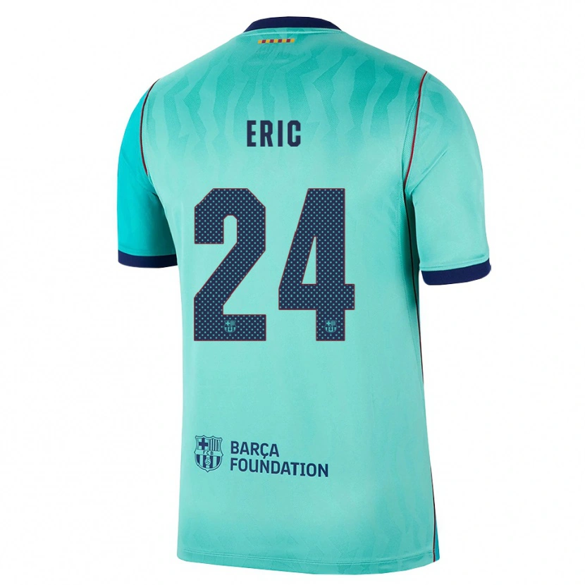 Danxen Donna Maglia Eric García #24 Acquamarina Turchese Scuro Blu Reale Kit Gara Third 2026/27 Maglietta