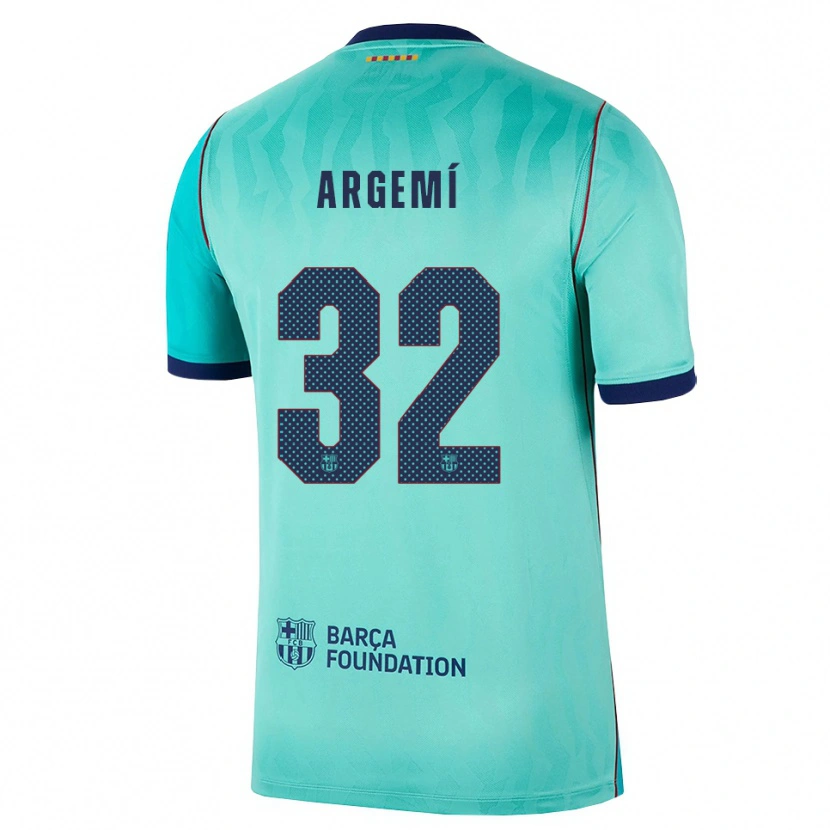 Danxen Donna Maglia Adam Argemí #32 Acquamarina Turchese Scuro Blu Reale Kit Gara Third 2026/27 Maglietta