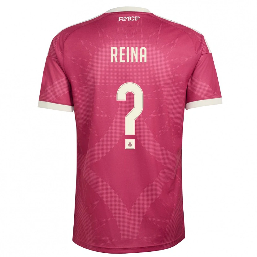 Danxen Donna Maglia Darío Reina #0 Rosso Viola Pallido Bianco Kit Gara Third 2026/27 Maglietta