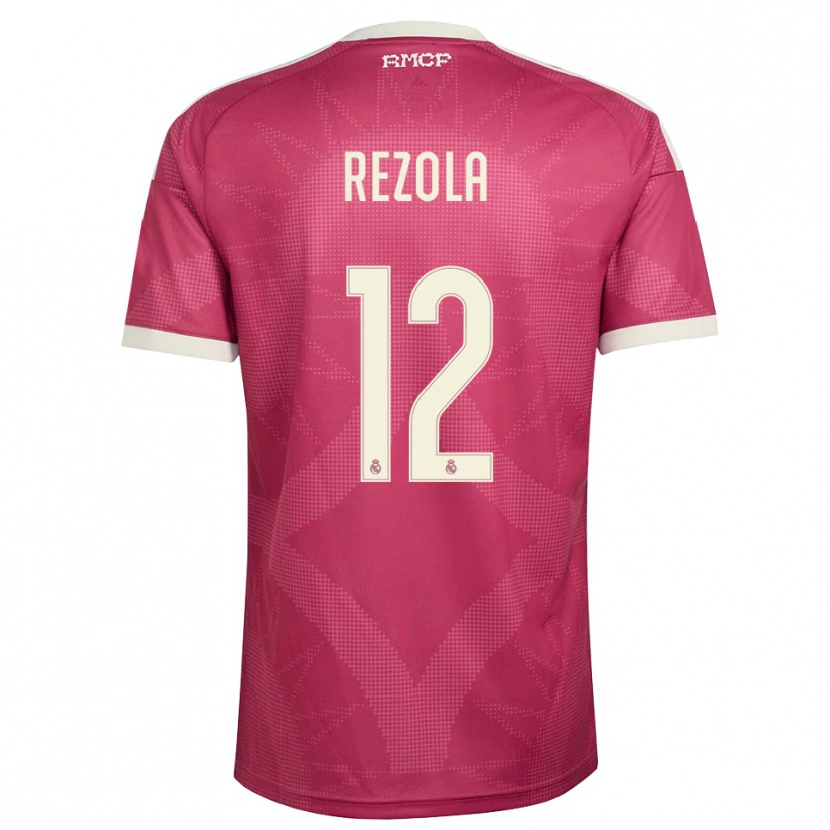 Danxen Donna Maglia Manex Rezola #12 Rosso Viola Pallido Bianco Kit Gara Third 2026/27 Maglietta
