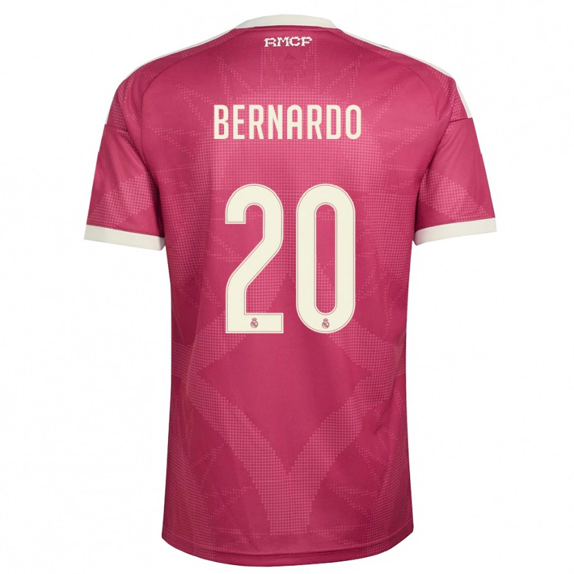 Danxen Donna Maglia Bernardo Silva #20 Rosso Viola Pallido Bianco Kit Gara Third 2026/27 Maglietta