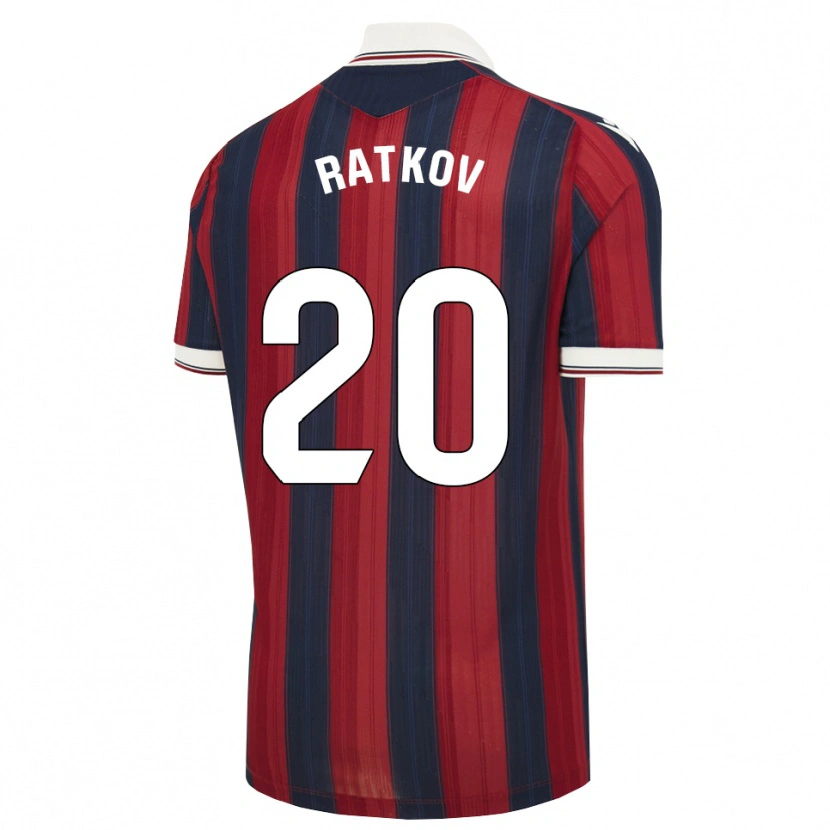 Danxen Donna Maglia Petar Ratkov #20 Blu Notte Rosso Kit Gara Home 2026/27 Maglietta