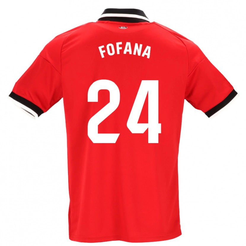 Danxen Donna Maglia Youssouf Fofana #24 Nero Bianco Rosso Kit Gara Away 2026/27 Maglietta