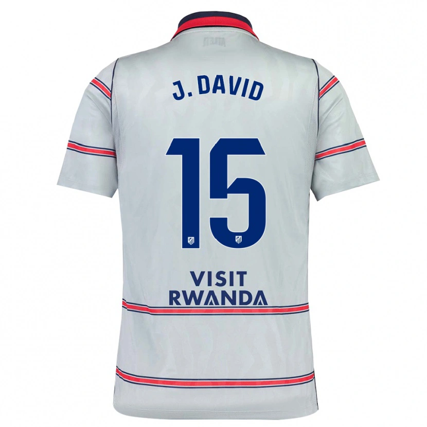 Danxen Donna Maglia Jonathan David #15 Grigio Rosso Blu Navy Kit Gara Third 2026/27 Maglietta
