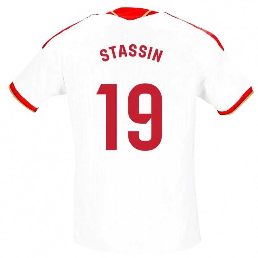 Danxen Donna Maglia Lucas Stassin #19 Bianco Rosso Kit Gara Home 2026/27 Maglietta