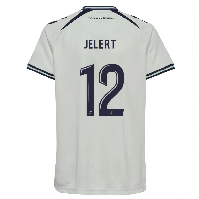 Danxen Donna Maglia Elias Jelert #12 Blu Notte Bianco Kit Gara Away 2026/27 Maglietta