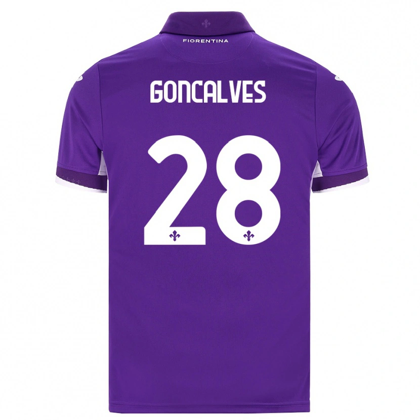 Danxen Bambino Maglia Pedro Gonçalves #28 Viola Bianco Rosa Kit Gara Home 2026/27 Maglietta