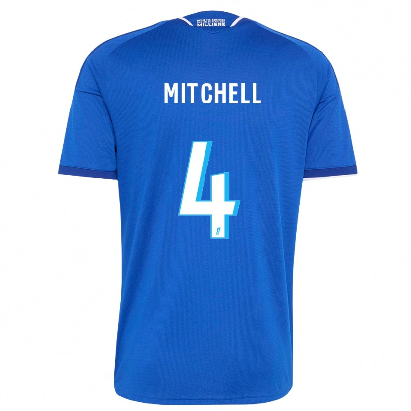 Danxen Bambino Maglia Jeyland Mitchell #4 Blu Reale Bianco Kit Gara Home 2026/27 Maglietta