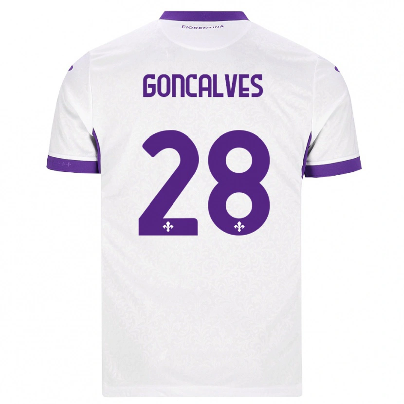 Danxen Bambino Maglia Pedro Gonçalves #28 Bianco Viola Kit Gara Away 2026/27 Maglietta