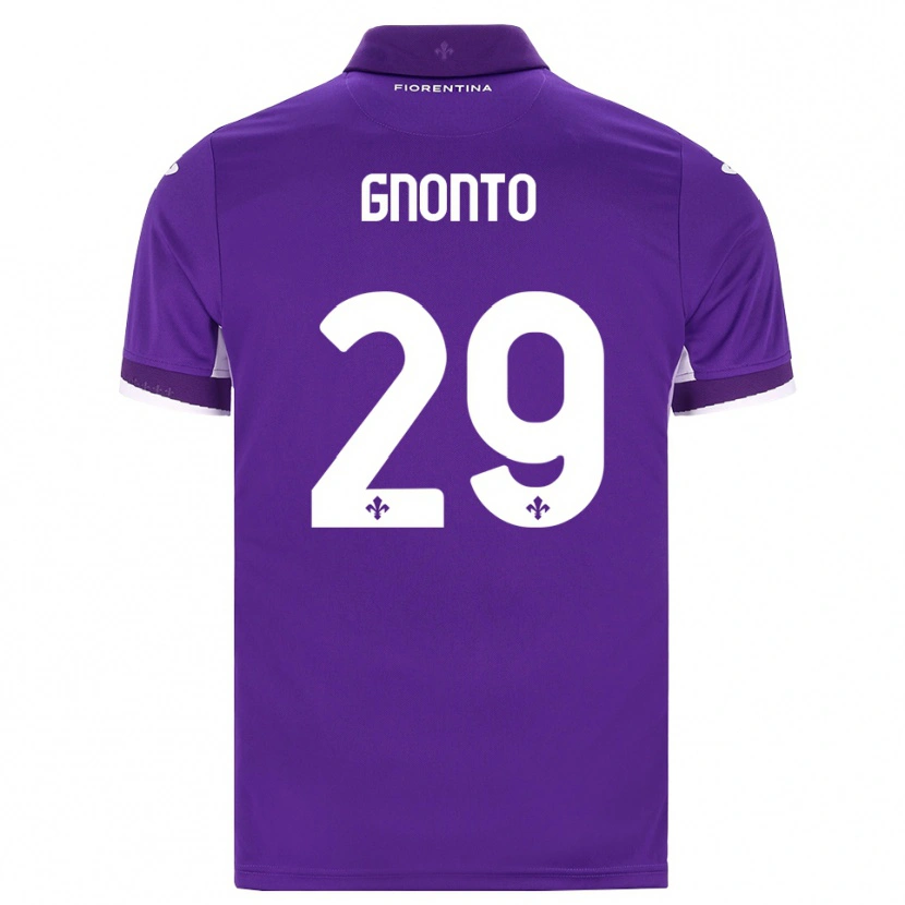 Danxen Bambino Maglia Wilfried Gnonto #29 Viola Bianco Rosa Kit Gara Home 2026/27 Maglietta