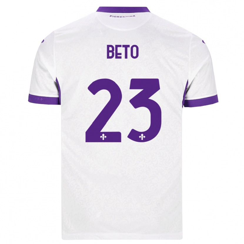 Danxen Bambino Maglia Beto #23 Bianco Viola Kit Gara Away 2026/27 Maglietta
