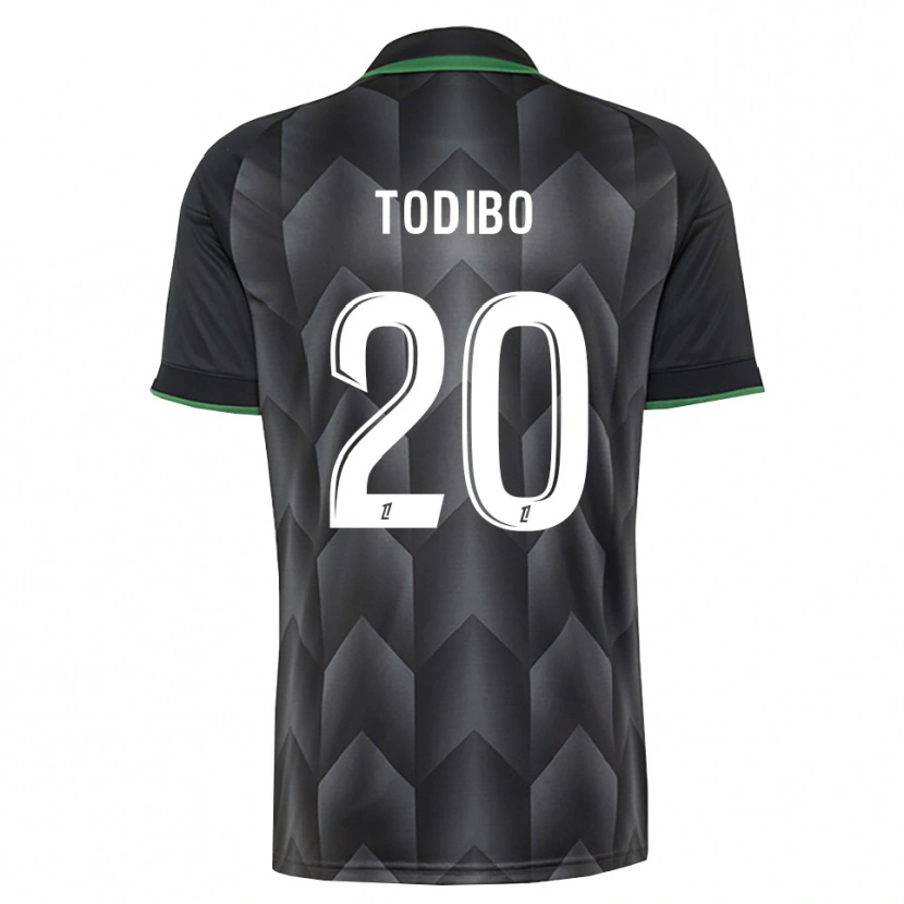Danxen Bambino Maglia Jean-Clair Todibo #20 Verde Bianco Nero Kit Gara Away 2026/27 Maglietta