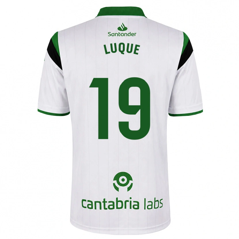 Danxen Bambino Maglia Iker Luque #19 Bianco Verde Nero Kit Gara Home 2026/27 Maglietta