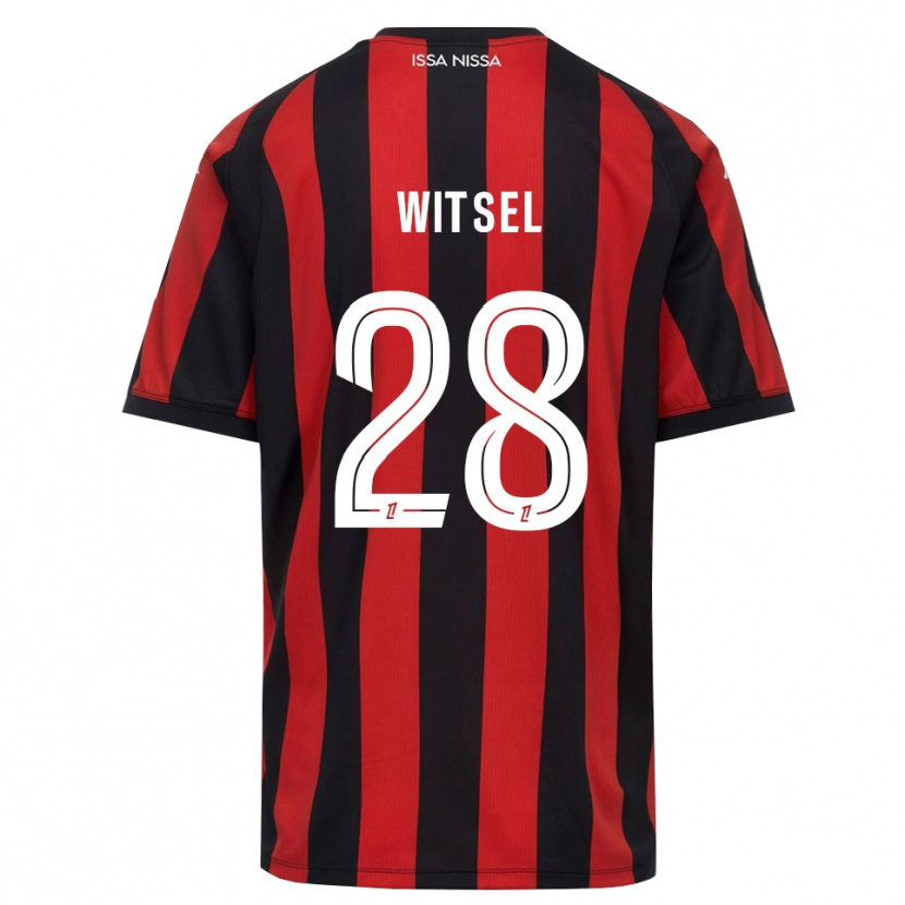 Danxen Bambino Maglia Axel Witsel #28 Rosso Nero Bianco Kit Gara Home 2026/27 Maglietta