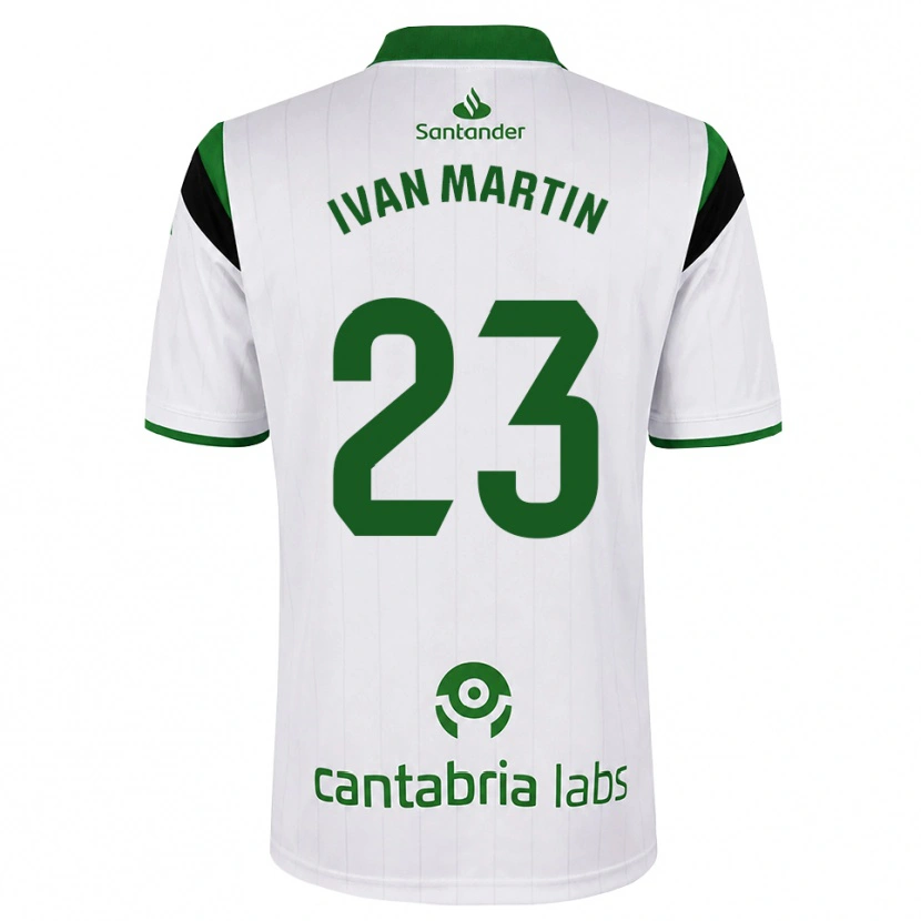 Danxen Bambino Maglia Iván Martín #23 Bianco Verde Nero Kit Gara Home 2026/27 Maglietta