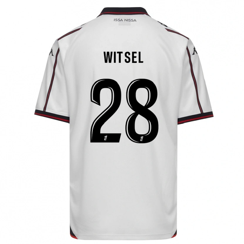 Danxen Bambino Maglia Axel Witsel #28 Nero Bianco Kit Gara Away 2026/27 Maglietta