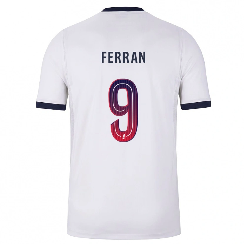 Danxen Bambino Maglia Ferran Torres #9 Bianco Nero Rosso Kit Gara Away 2026/27 Maglietta