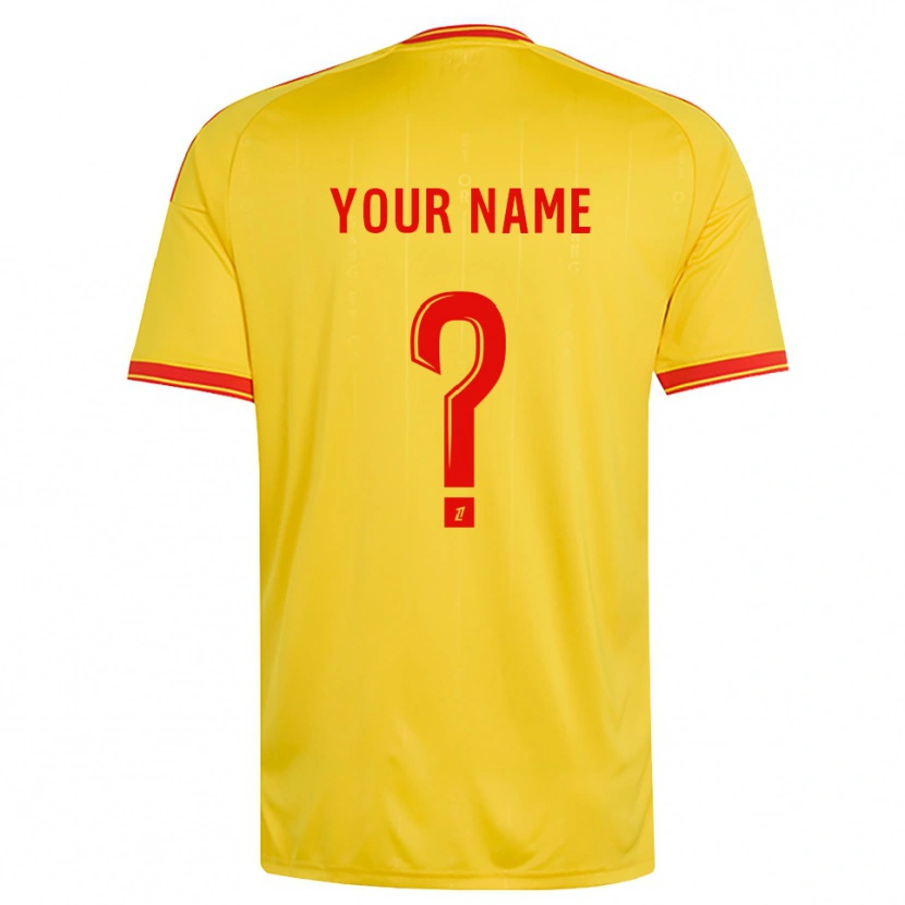 Danxen Bambino Maglia Il Tuo Nome #0 Oro Arancio Rosso Kit Gara Home 2026/27 Maglietta