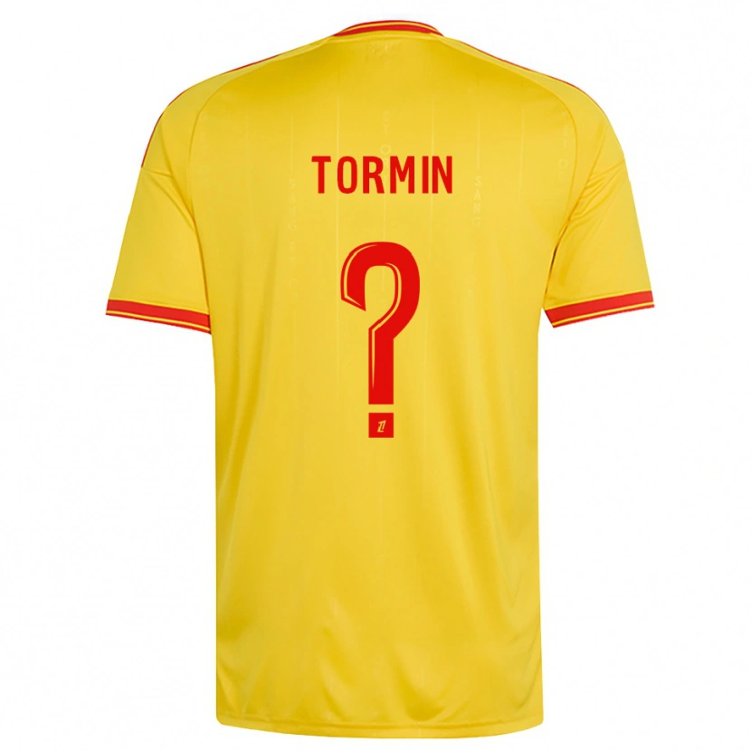 Danxen Bambino Maglia Sean Tormin #0 Oro Arancio Rosso Kit Gara Home 2026/27 Maglietta