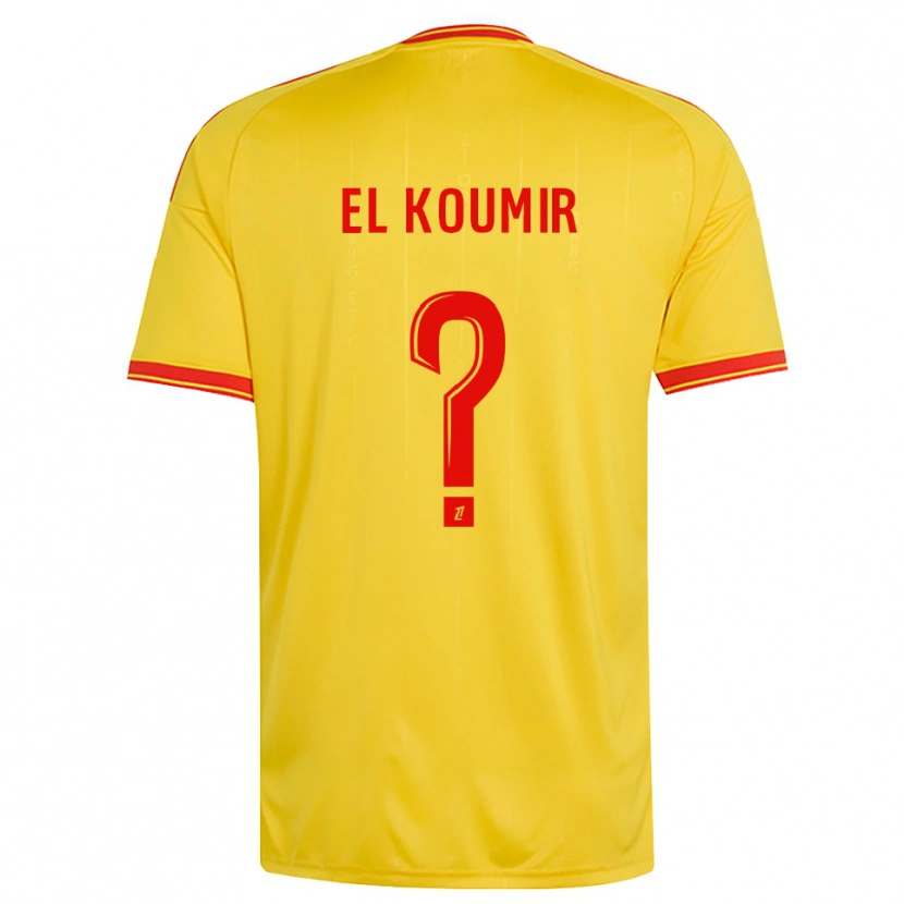 Danxen Bambino Maglia Kaïna El Koumir #0 Oro Arancio Rosso Kit Gara Home 2026/27 Maglietta