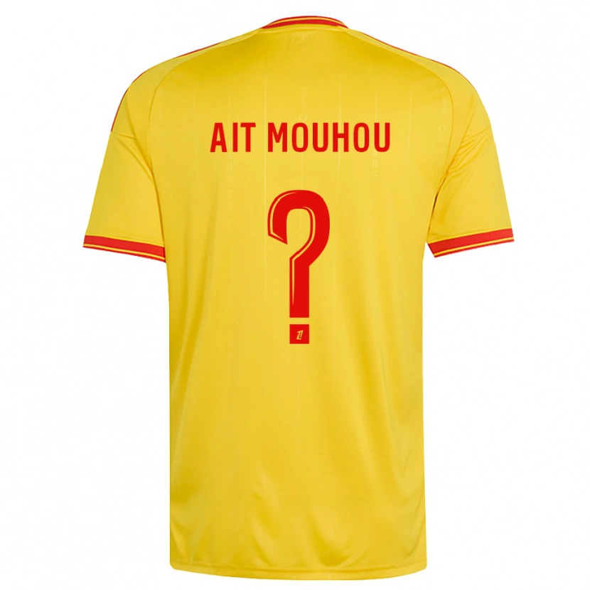 Danxen Bambino Maglia Nassim Ait Mouhou #0 Oro Arancio Rosso Kit Gara Home 2026/27 Maglietta