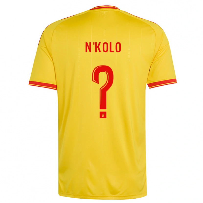 Danxen Bambino Maglia Pierre N'kolo #0 Oro Arancio Rosso Kit Gara Home 2026/27 Maglietta