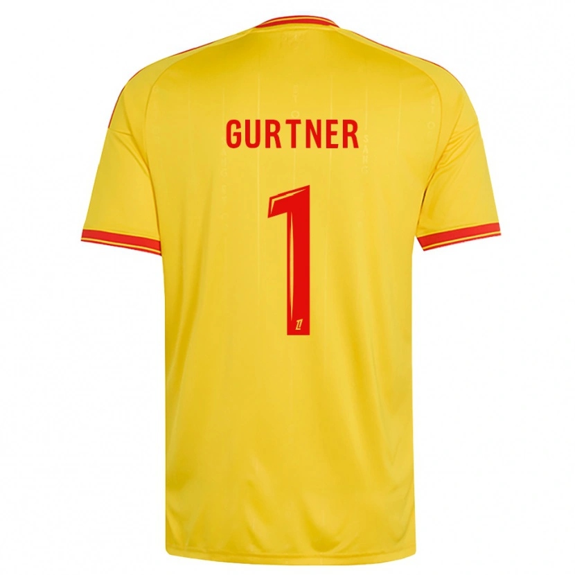 Danxen Bambino Maglia Régis Gurtner #1 Oro Arancio Rosso Kit Gara Home 2026/27 Maglietta