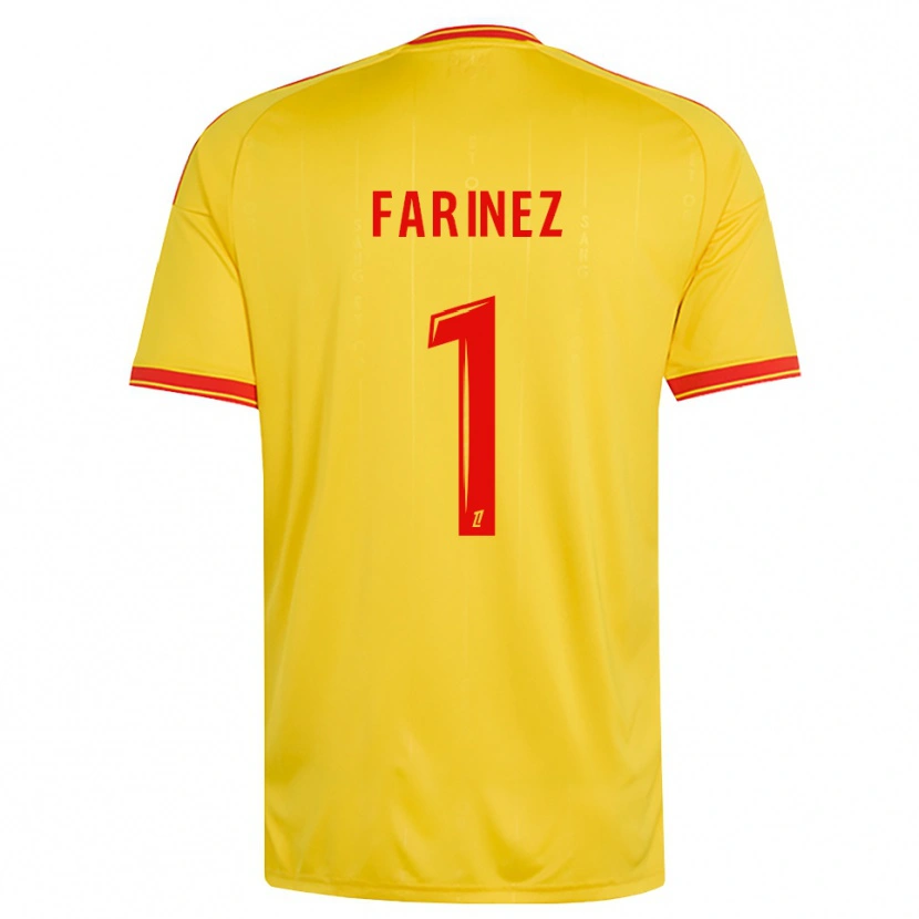 Danxen Bambino Maglia Wuilker Fariñez #1 Oro Arancio Rosso Kit Gara Home 2026/27 Maglietta