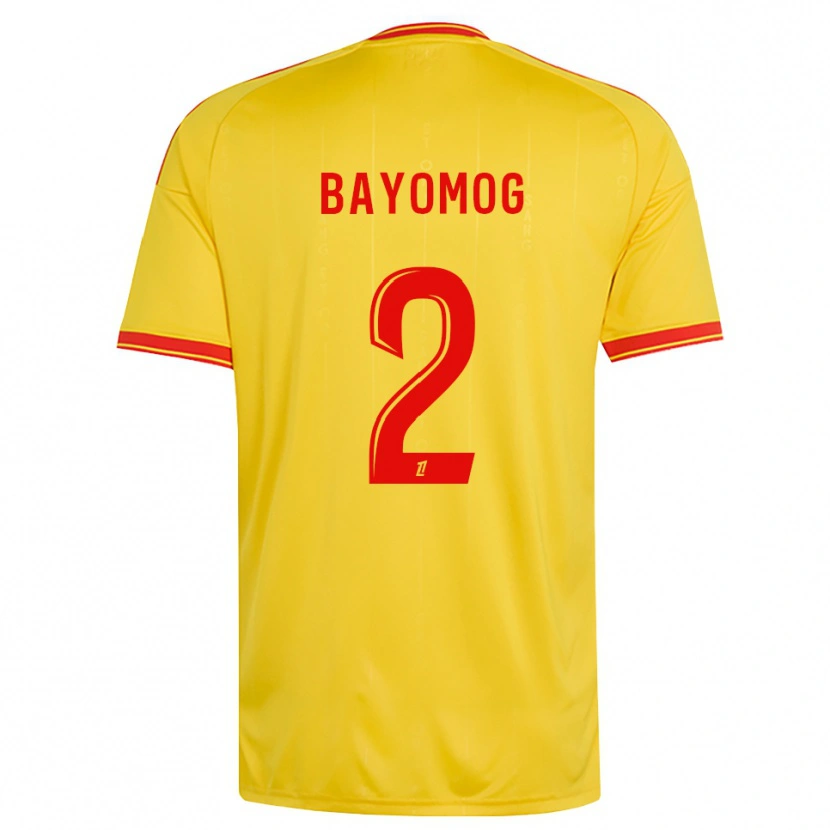 Danxen Bambino Maglia Hugo Bayomog #2 Oro Arancio Rosso Kit Gara Home 2026/27 Maglietta