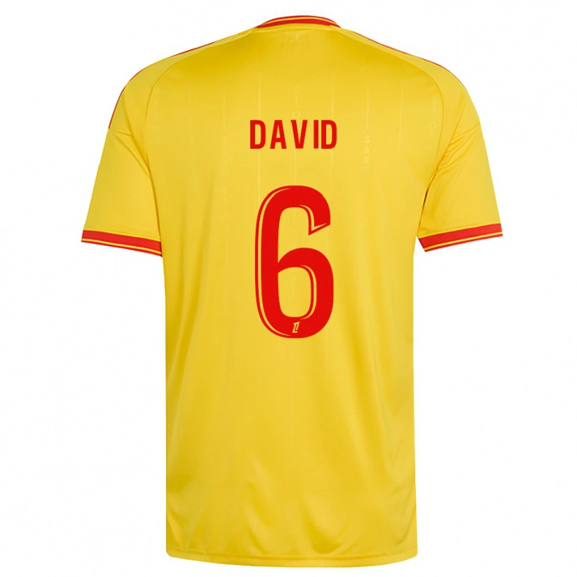 Danxen Bambino Maglia Tess David #6 Oro Arancio Rosso Kit Gara Home 2026/27 Maglietta