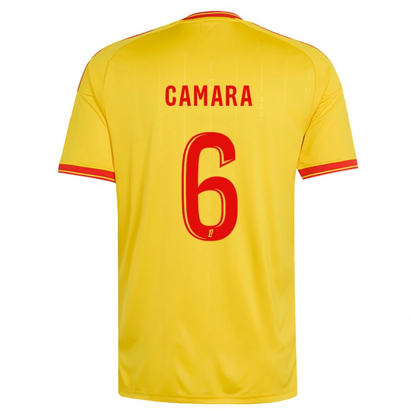 Danxen Bambino Maglia Mamadou Camara #6 Oro Arancio Rosso Kit Gara Home 2026/27 Maglietta