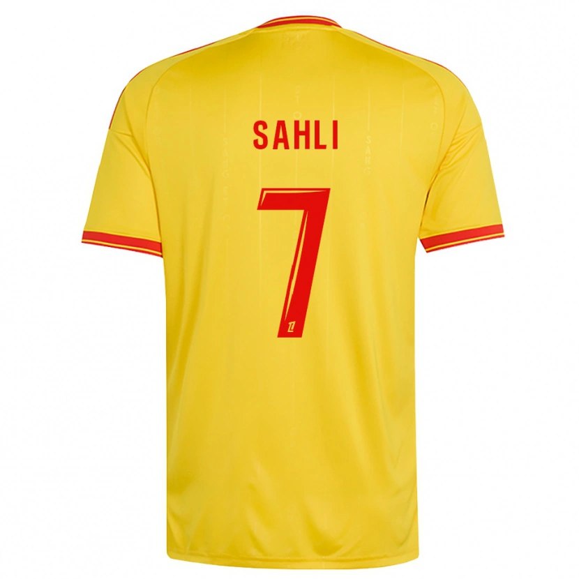 Danxen Bambino Maglia Wael Sahli #7 Oro Arancio Rosso Kit Gara Home 2026/27 Maglietta