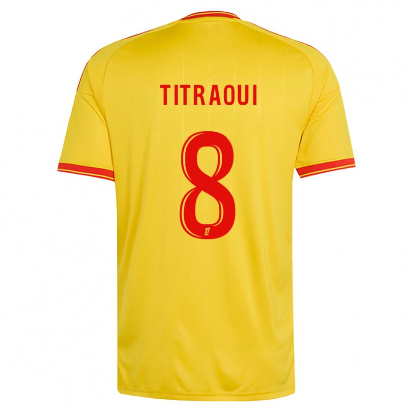 Danxen Bambino Maglia Yacine Titraoui #8 Oro Arancio Rosso Kit Gara Home 2026/27 Maglietta