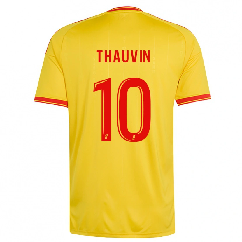 Danxen Bambino Maglia Florian Thauvin #10 Oro Arancio Rosso Kit Gara Home 2026/27 Maglietta