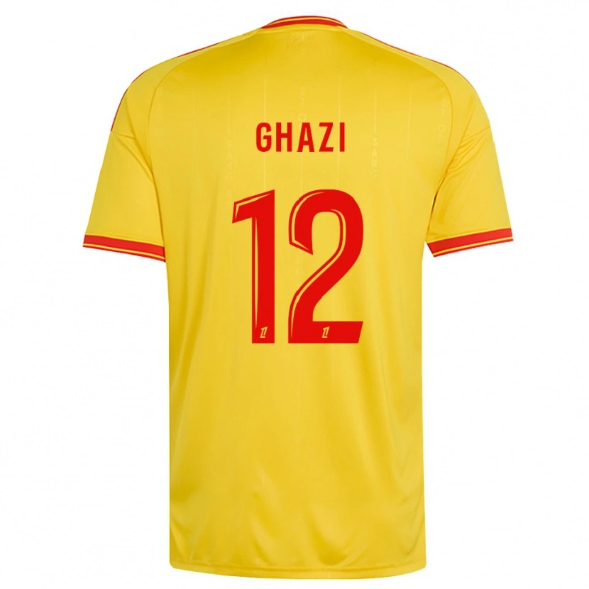 Danxen Bambino Maglia Ali Ghazi #12 Oro Arancio Rosso Kit Gara Home 2026/27 Maglietta