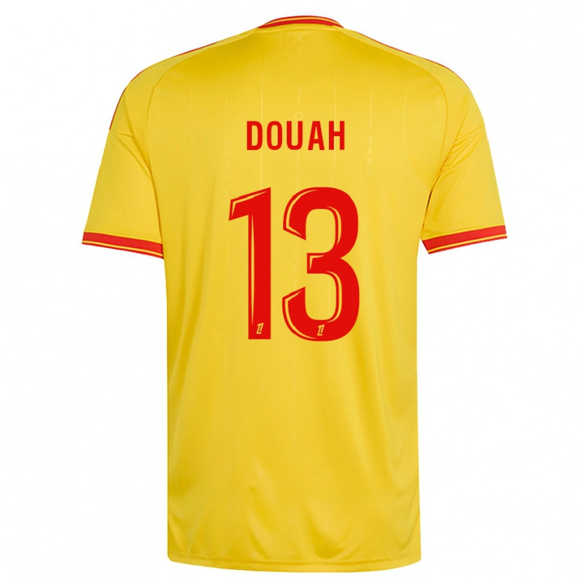 Danxen Bambino Maglia Chemssedine Douah #13 Oro Arancio Rosso Kit Gara Home 2026/27 Maglietta