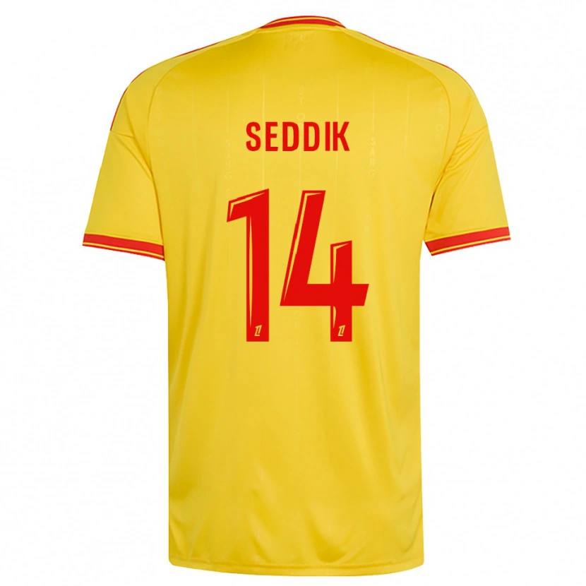 Danxen Bambino Maglia Mohamed Seddik #14 Oro Arancio Rosso Kit Gara Home 2026/27 Maglietta