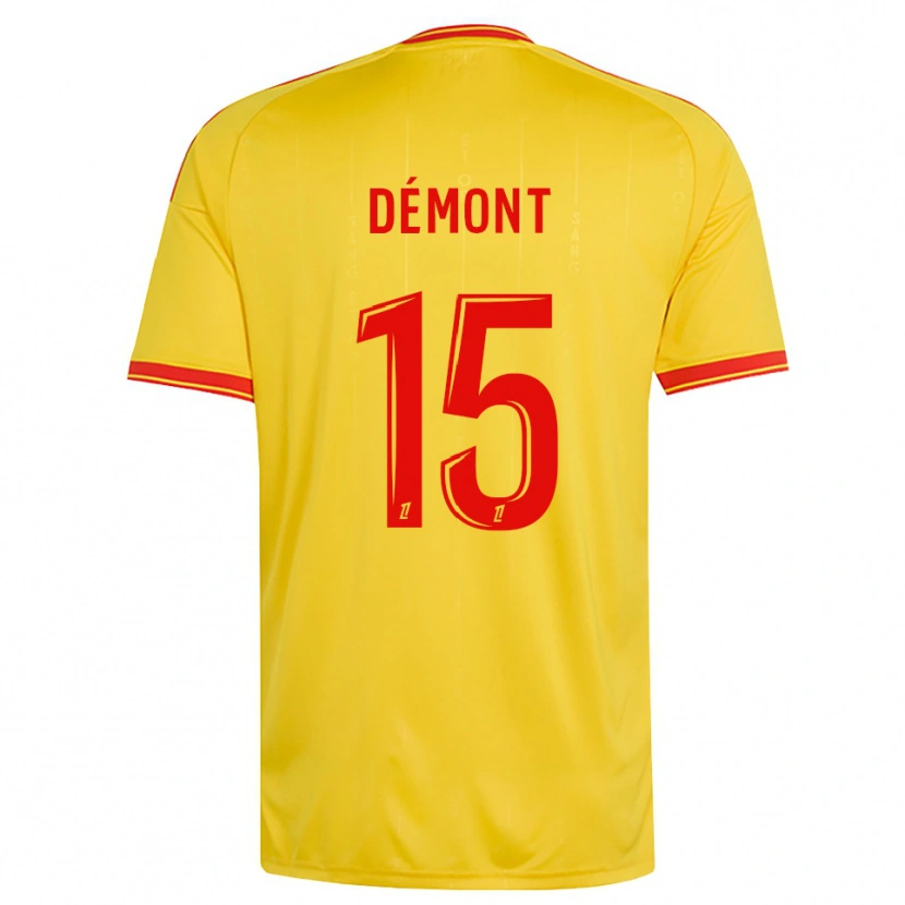 Danxen Bambino Maglia Ange Démont #15 Oro Arancio Rosso Kit Gara Home 2026/27 Maglietta