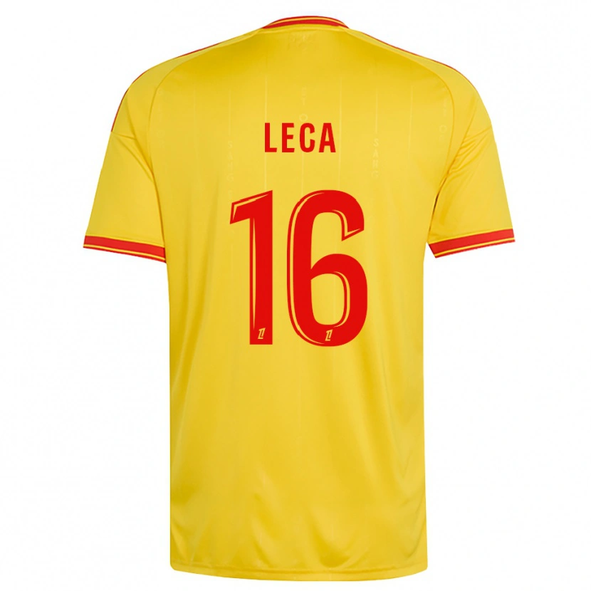 Danxen Bambino Maglia Jean-Louis Leca #16 Oro Arancio Rosso Kit Gara Home 2026/27 Maglietta