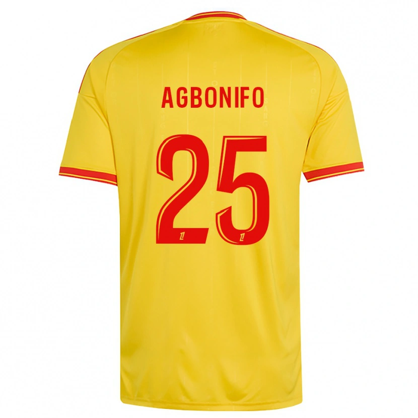 Danxen Bambino Maglia Jeremy Agbonifo #25 Oro Arancio Rosso Kit Gara Home 2026/27 Maglietta