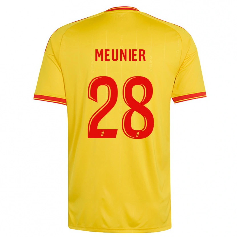 Danxen Bambino Maglia Jennifer Meunier #28 Oro Arancio Rosso Kit Gara Home 2026/27 Maglietta
