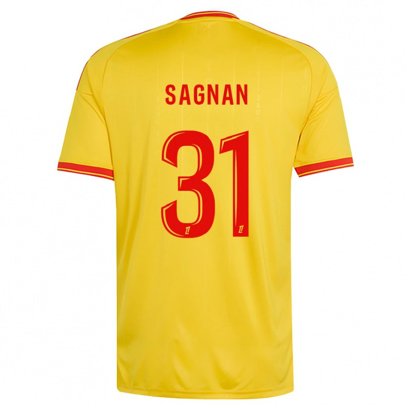 Danxen Bambino Maglia Souleymane Sagnan #31 Oro Arancio Rosso Kit Gara Home 2026/27 Maglietta
