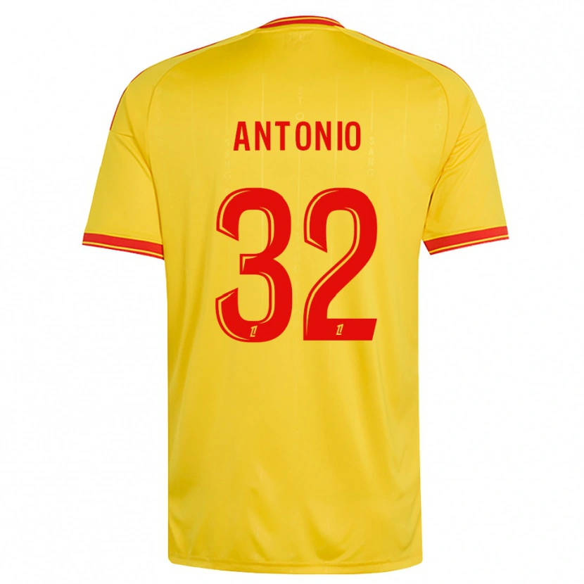 Danxen Bambino Maglia Kyllian Antonio #32 Oro Arancio Rosso Kit Gara Home 2026/27 Maglietta
