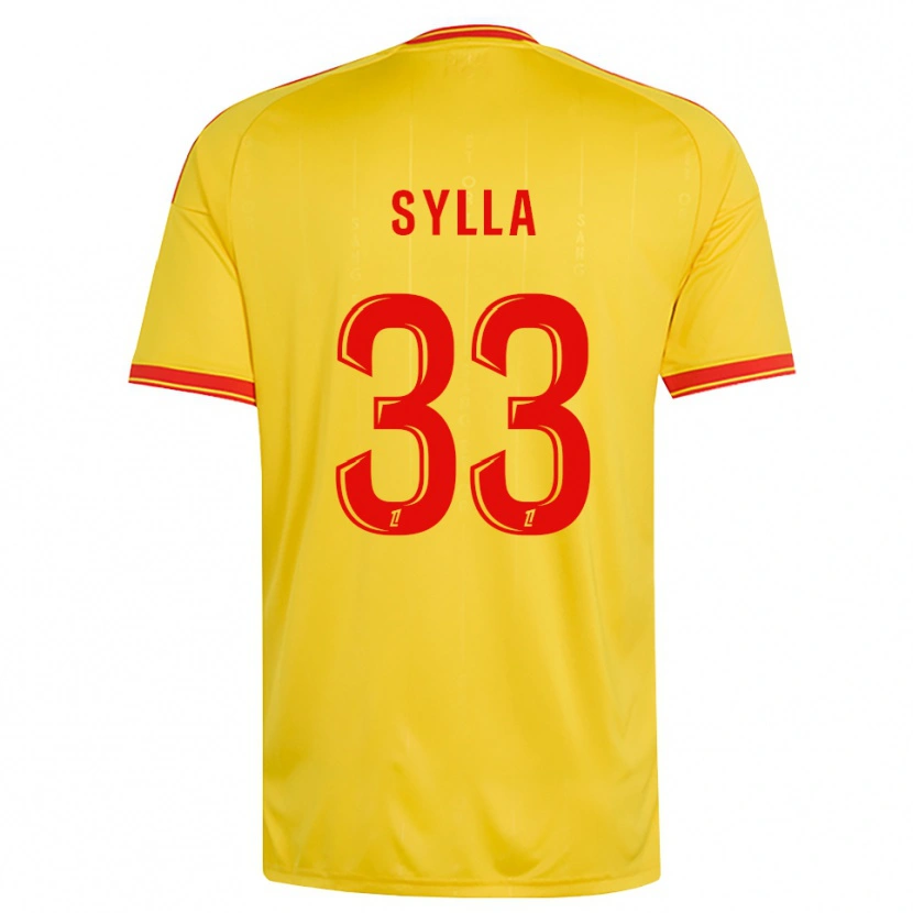 Danxen Bambino Maglia Fodé Sylla #33 Oro Arancio Rosso Kit Gara Home 2026/27 Maglietta