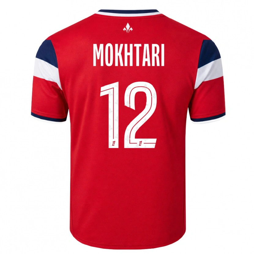 Danxen Bambino Maglia Brahim Mokhtari #12 Rosso Bianco Blu Reale Kit Gara Home 2026/27 Maglietta