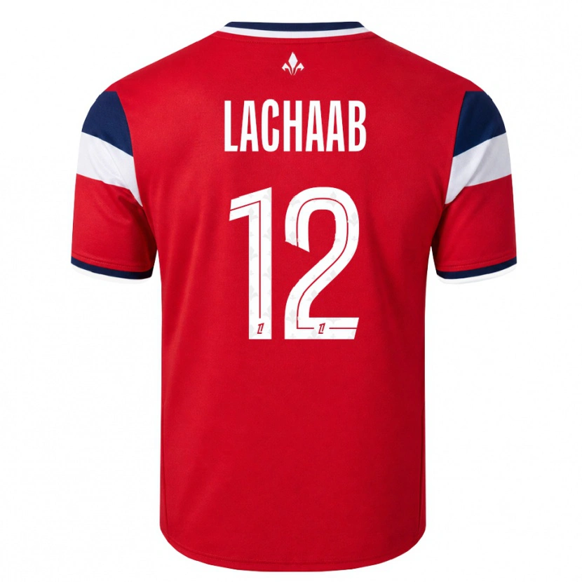 Danxen Bambino Maglia Younes Lachaab #12 Rosso Bianco Blu Reale Kit Gara Home 2026/27 Maglietta