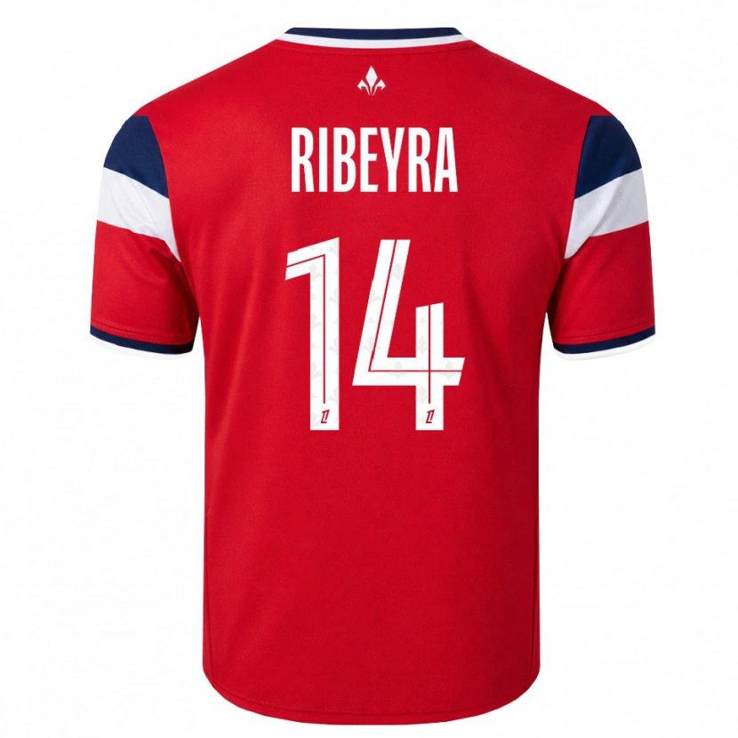 Danxen Bambino Maglia Anaïs Ribeyra #14 Rosso Bianco Blu Reale Kit Gara Home 2026/27 Maglietta