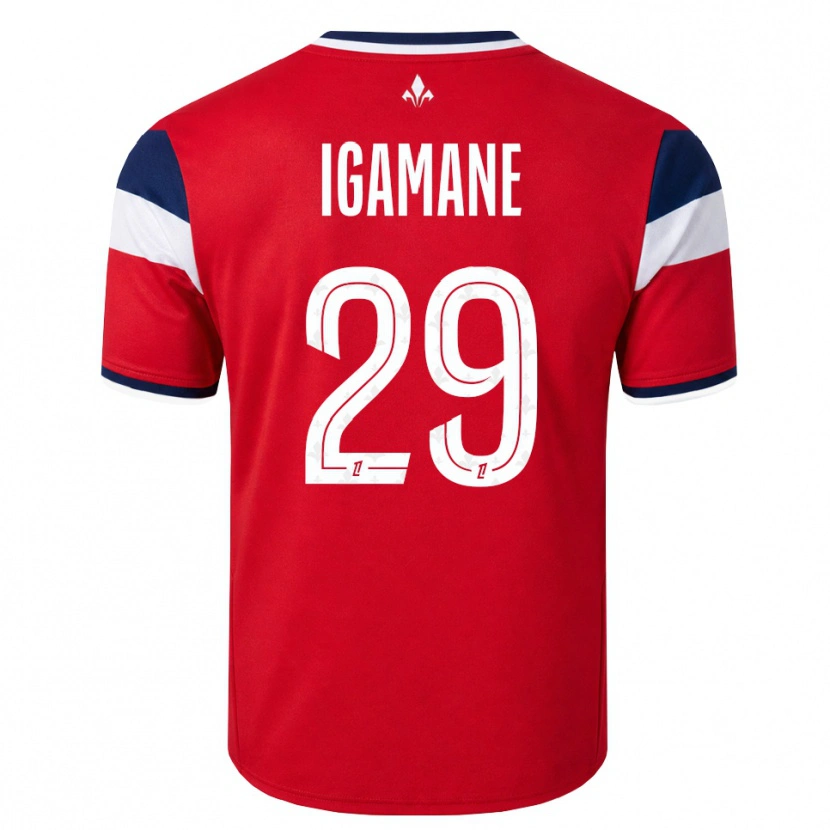 Danxen Bambino Maglia Hamza Igamane #29 Rosso Bianco Blu Reale Kit Gara Home 2026/27 Maglietta