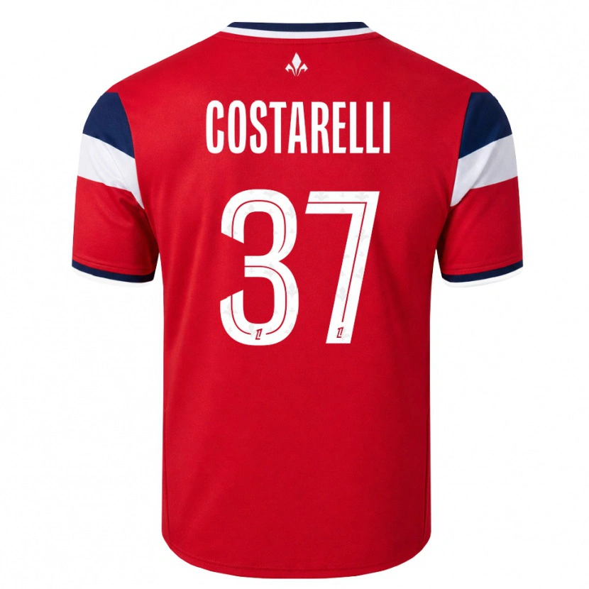 Danxen Bambino Maglia Morgan Costarelli #37 Rosso Bianco Blu Reale Kit Gara Home 2026/27 Maglietta