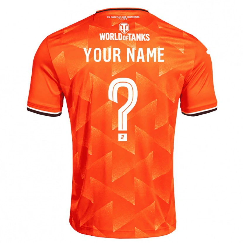 Danxen Bambino Maglia Il Tuo Nome #0 Arancio Bianco Nero Kit Gara Home 2026/27 Maglietta